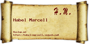 Habel Marcell névjegykártya
